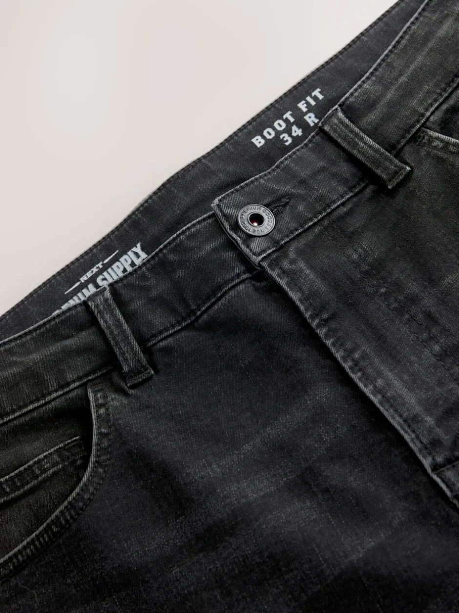 Jeans*Next Zwarte wassing - Klassieke stretchy jeans