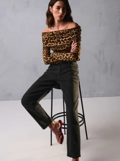 Jeans|Next - Mom comfort stretch jeans Zwarte wassing