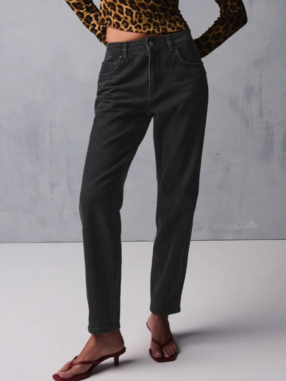 Jeans|Next - Mom comfort stretch jeans Zwarte wassing