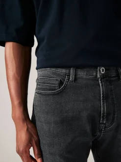 Jeans*Next Zwarte wassing - Strakke Pasvorm - Comfortabele stretchjeans