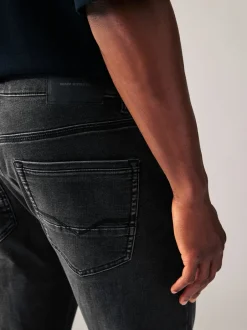 Jeans*Next Zwarte wassing - Strakke Pasvorm - Comfortabele stretchjeans