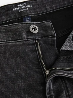 Jeans*Next Zwarte wassing - Strakke Pasvorm - Comfortabele stretchjeans