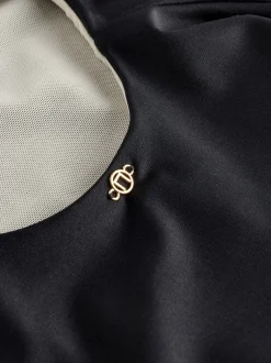 Badkleding*Next - Hoogsluitende halterbadpak met buikcorrectie Zwart/ecru