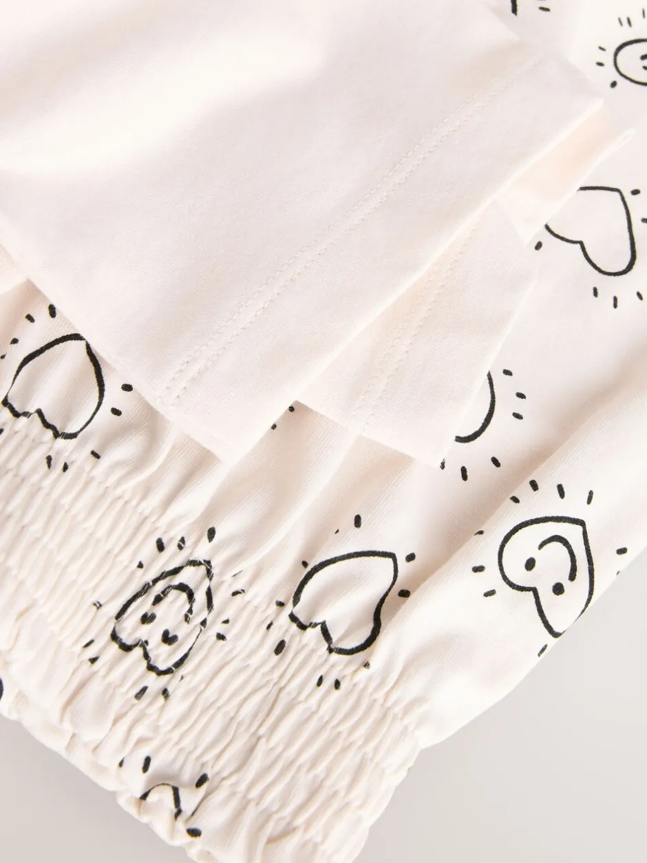 Nachtkleding En Pyjama's|Pyjama's*Next - Set van 2 pyjama's met short (3-16 jr) Zwart/ecru