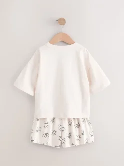 Nachtkleding En Pyjama's|Pyjama's*Next - Set van 2 pyjama's met short (3-16 jr) Zwart/ecru