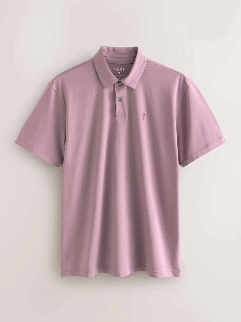 Poloshirts|Next Zwart/Ecru/Blauw/Groen/Roze - Normale Pasvorm - Set van 5 jersey poloshirts met korte mouwen