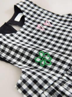 Jumpsuits En Playsuits*Next Zwarte/witte gingham-ruit - Sleeveless Playsuit (3mths-7yrs)