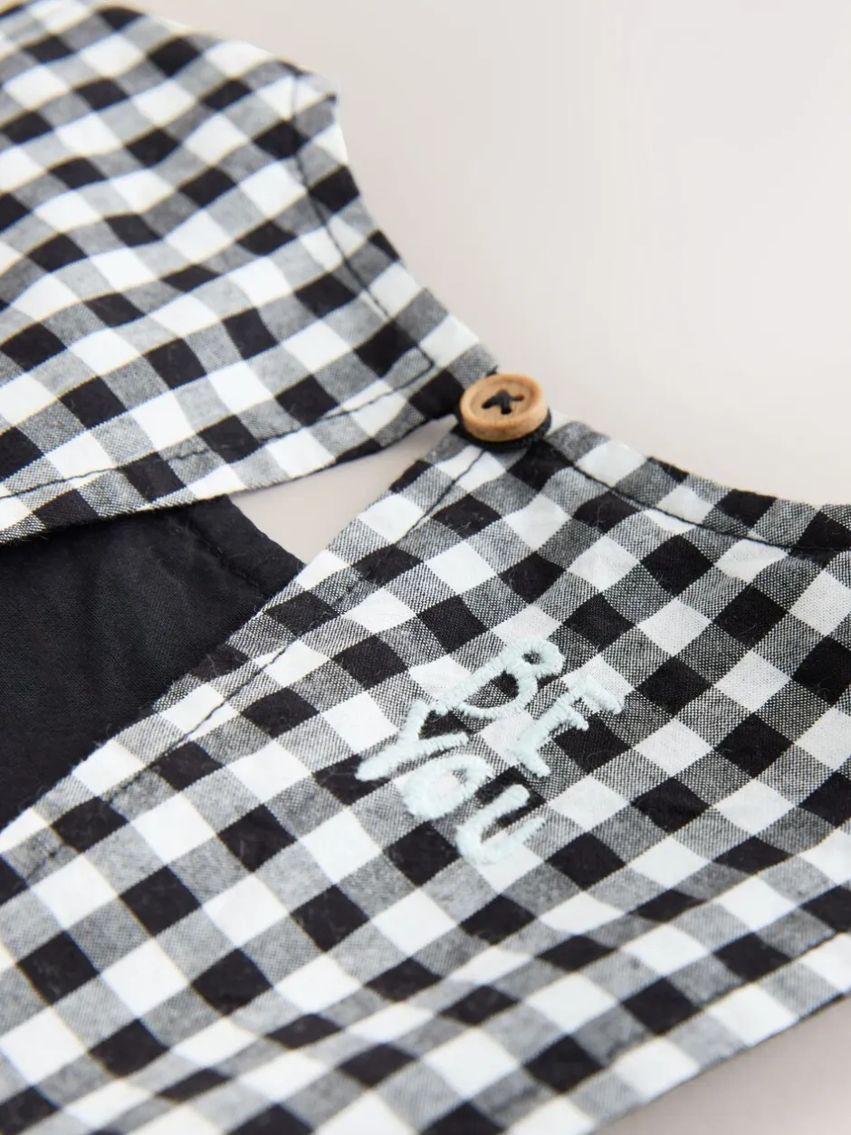 Jumpsuits En Playsuits*Next Zwarte/witte gingham-ruit - Sleeveless Playsuit (3mths-7yrs)