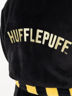Kamerjassen En Badjassen*Vanilla Underground - Harry Potter Hooded Bathrobe Dressing Gown Zwart/geel Huffelpuf