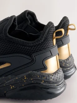 Sneakers|Sneakers*Next - Elastische sportschoenen Zwart/goud