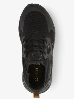 Sneakers|Sneakers|Next Zwart/goud - Elastische sportschoenen