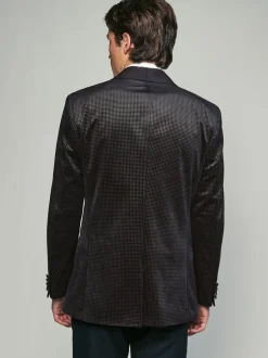 Smokings En Feestkleding*Next - Normale Pasvorm - Fluwelen blazer met patroon Zwart/goud