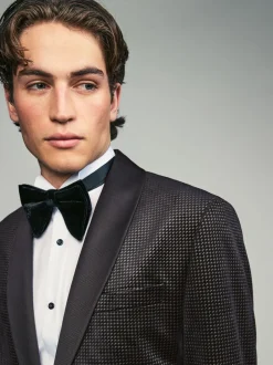 Smokings En Feestkleding*Next - Normale Pasvorm - Fluwelen blazer met patroon Zwart/goud