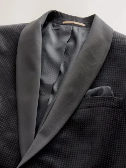 Smokings En Feestkleding*Next - Normale Pasvorm - Fluwelen blazer met patroon Zwart/goud