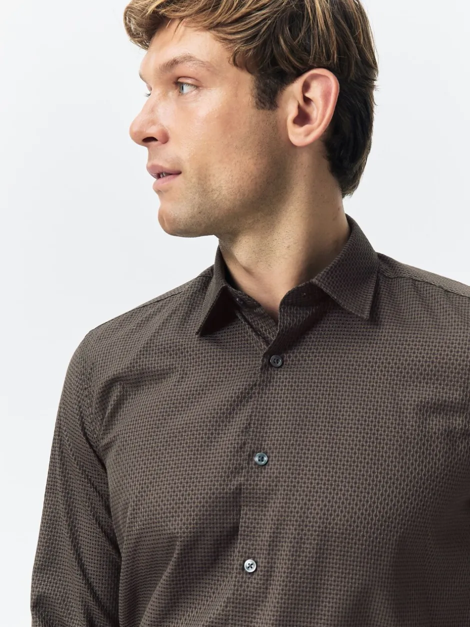 Formele Overhemden*Next Zwart/goud - Smart Trimmed Long Sleeve Party Shirt