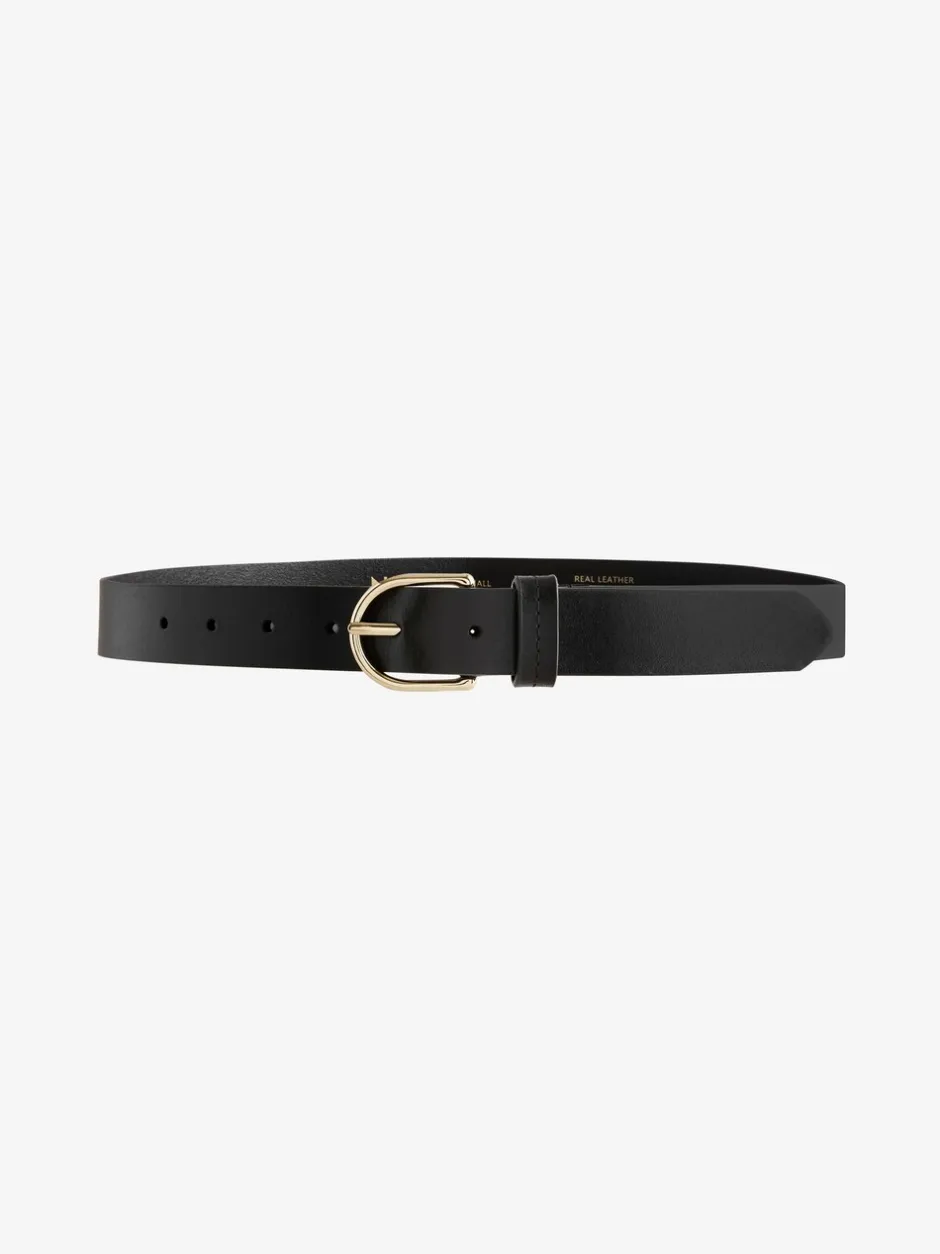 Ceintuurs*Next Zwart/goud - Standaard leren riem