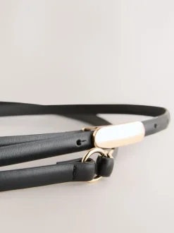 Ceintuurs|Next Zwart/goudkleurig - Dubbele PU-riem