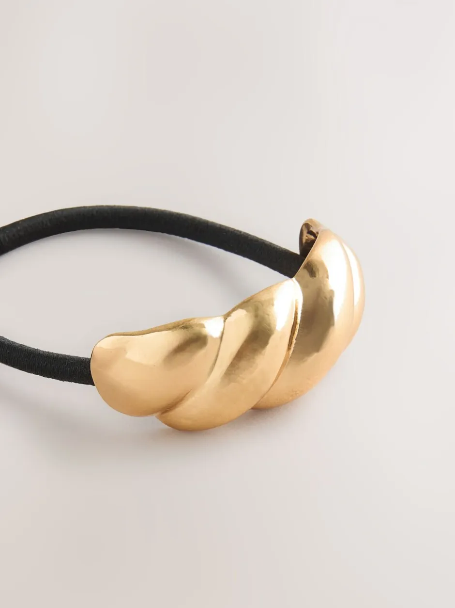 Mutsen, Handschoenen En Sjaals|Haaraccessoires*Next Zwart/goudkleurig - Twist Hair Bobble