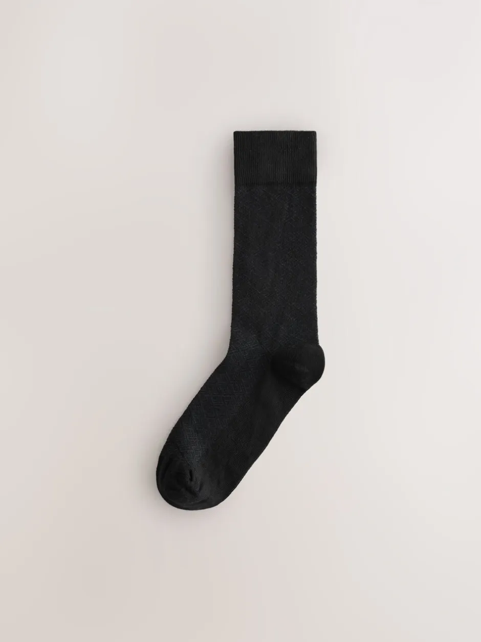 Sokken|Sokken|Next Zwart/grijs - 5 Paar modieuze sokken met patroon