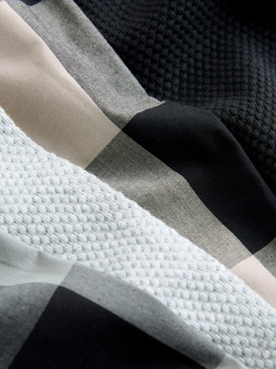 Pyjama's|Nachtkleding En Pyjama's|Next - 2 Pack Geweven Ruit Oversized Pyjama's (3-16jr) Zwart/grijs