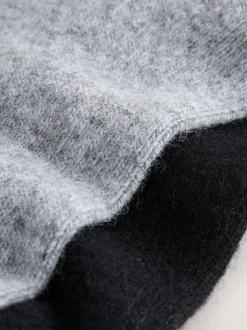Sokken En Panty's*Next - Containing Merino Wool Ankle Socks 2 Pack Zwart/grijs