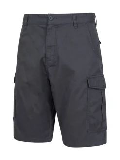 Shorts*Mountain Warehouse Zwart/grijs - Mens Lakeside 100% Cotton Cargo Shorts