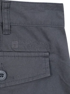 Shorts*Mountain Warehouse Zwart/grijs - Mens Lakeside 100% Cotton Cargo Shorts