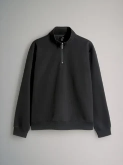 Sweaters En Hoody´S|Sweaters En Hoody´S|The Set - 2 Pack Zip Neck Sweatshirts Zwart/grijs