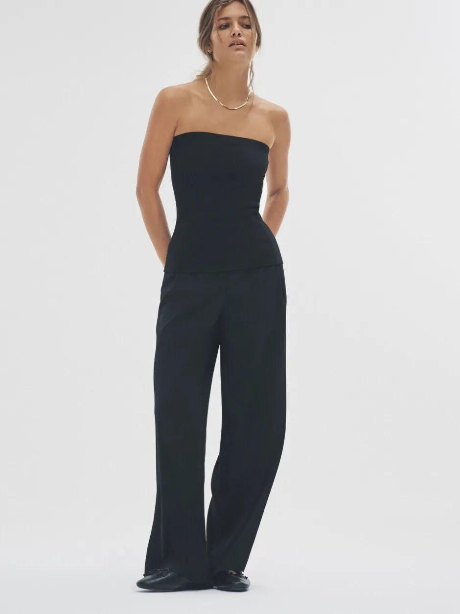 Kostuums En Werkkleding|Broeken*The Set - 2 Pack Wide Leg Pleated Trousers Zwart/grijs