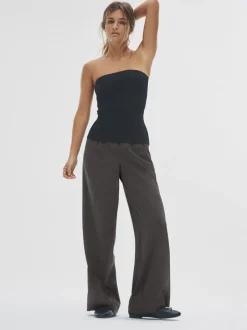 Kostuums En Werkkleding|Broeken*The Set - 2 Pack Wide Leg Pleated Trousers Zwart/grijs