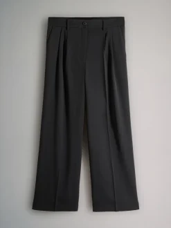 Kostuums En Werkkleding|Broeken*The Set - 2 Pack Wide Leg Pleated Trousers Zwart/grijs