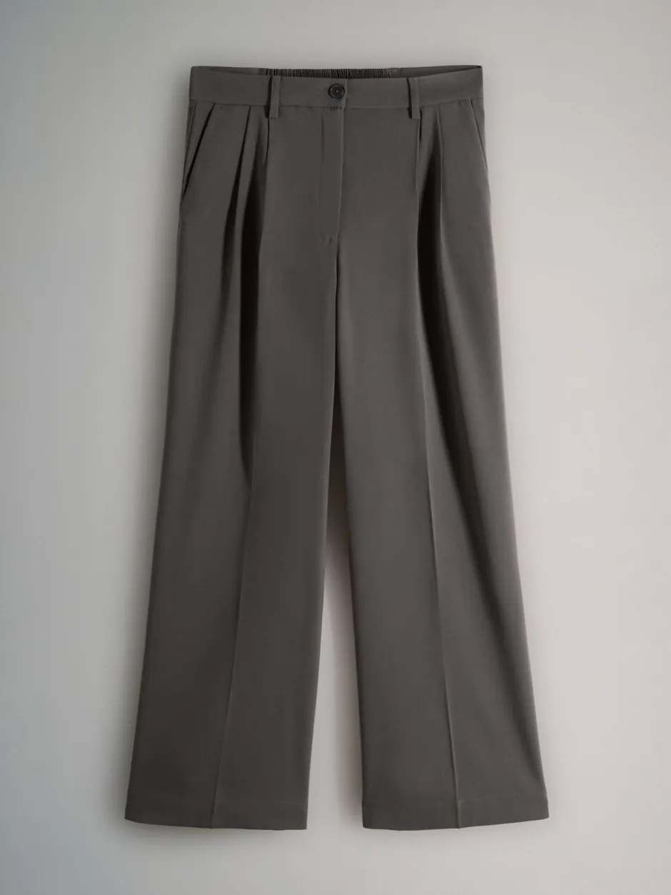 Kostuums En Werkkleding|Broeken*The Set - 2 Pack Wide Leg Pleated Trousers Zwart/grijs