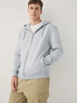 Sweaters En Hoody´S|Sweaters En Hoody´S|Next Zwart/grijs gemêleerd - Cotton Rich Heavyweight Jersey Full Zip Hoodies 2 Pack