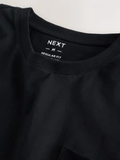 Loungewear|Pyjama's|Next - Jersey pyjama met korte mouwen Zwart/grijs gemêleerd