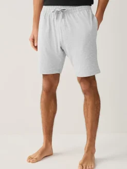 Loungewear|Pyjama's|Next - Jersey pyjama met korte mouwen Zwart/grijs gemêleerd