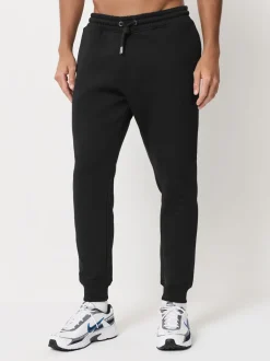 Joggingbroeken*Next - Slim Fit Brushback Heavyweight 2 Pack Joggers Zwart/grijs gemêleerd