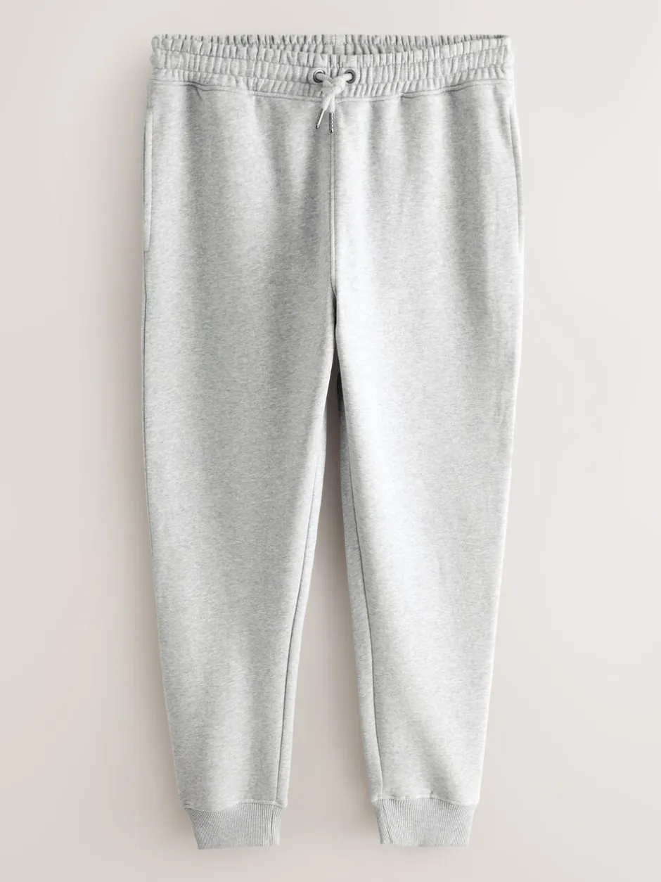 Joggingbroeken*Next - Slim Fit Brushback Heavyweight 2 Pack Joggers Zwart/grijs gemêleerd