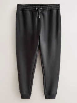 Joggingbroeken*Next - Slim Fit Brushback Heavyweight 2 Pack Joggers Zwart/grijs gemêleerd
