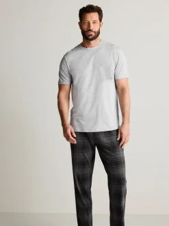 Pyjama's*Next - 2 jersey pyjama's Zwart/grijs geruit