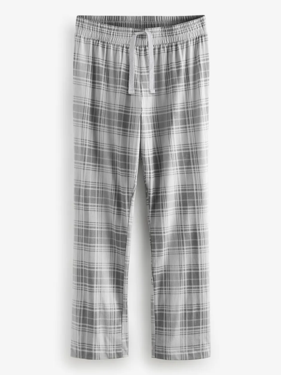 Pyjama's*Next - 2 jersey pyjama's Zwart/grijs geruit
