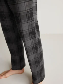 Pyjama's*Next - 2 jersey pyjama's Zwart/grijs geruit