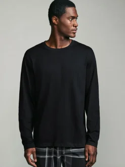 Pyjama's|Next - Pyjamaset met lange mouwen van 100% katoen Zwart/grijs geruit