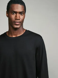 Pyjama's|Next - Pyjamaset met lange mouwen van 100% katoen Zwart/grijs geruit