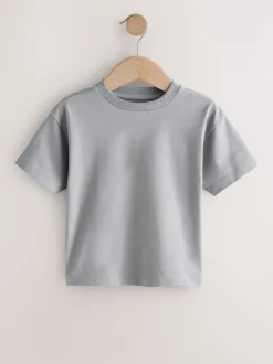 Tops|T-Shirts*Next Zwart/Grijs/Bruin/kiezelkleurig/Wit - Set van 5 T-shirts met korte mouwen (3mnd-7jr)