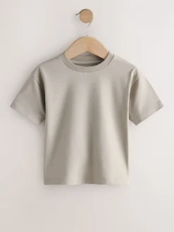 Tops|T-Shirts*Next Zwart/Grijs/Bruin/kiezelkleurig/Wit - Set van 5 T-shirts met korte mouwen (3mnd-7jr)