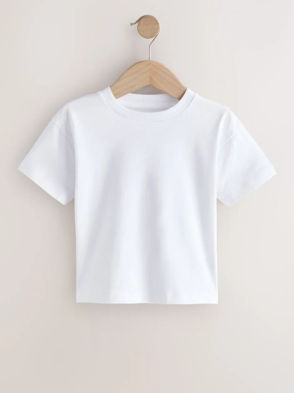 Tops|T-Shirts*Next Zwart/Grijs/Bruin/kiezelkleurig/Wit - Set van 5 T-shirts met korte mouwen (3mnd-7jr)