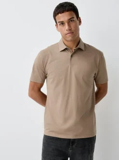 Poloshirts|Next Zwart/grijs/naturel blok - Set van 3 jersey poloshirts met korte mouwen