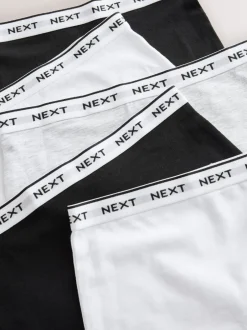 Alle Ondergoed|Next Zwart/grijs/wit - Short Briefs 5 Pack (2-16yrs)