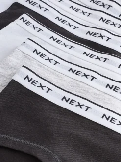 Alle Ondergoed*Next - Verpakking van 7 hipsters (2 - 16 jr) Zwart/grijs/wit