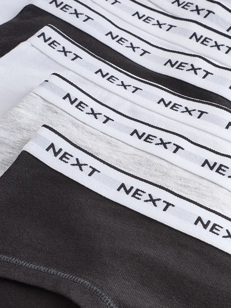 Alle Ondergoed*Next - Verpakking van 7 hipsters (2 - 16 jr) Zwart/grijs/wit